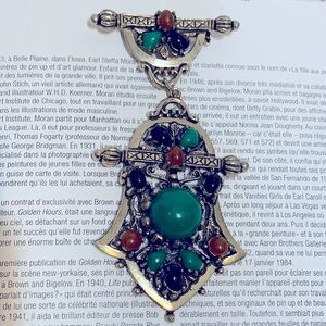 Large deco brooch 4.75”